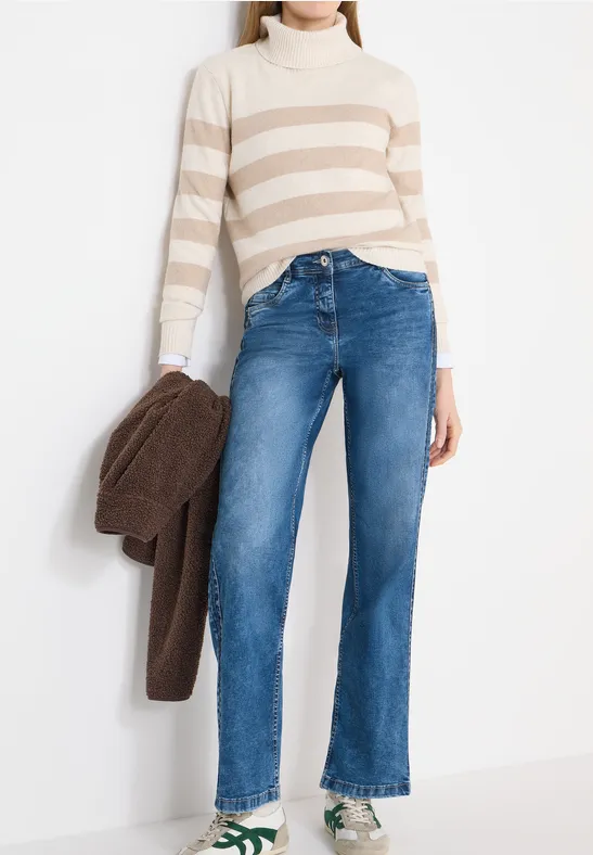Damen Wide Leg Jeans Denim