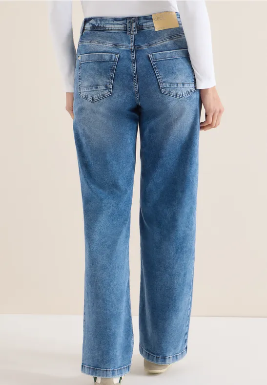 Damen Wide Leg Jeans Denim