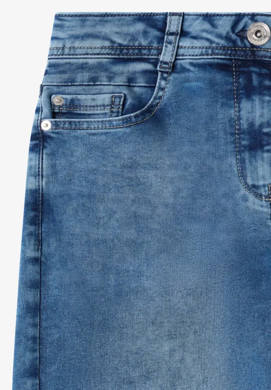 Damen Wide Leg Jeans Denim