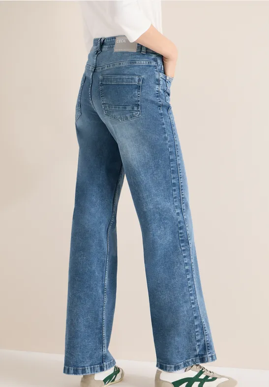 Damen Wide Leg Jeans Denim