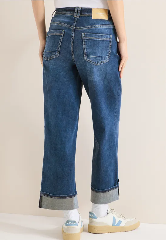 Damen Wide Leg Jeans Denim