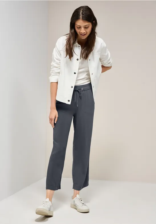 Damen Straight Leg Viskose Hose