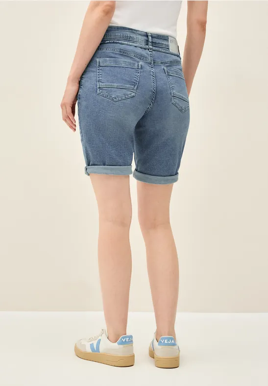 Lässige Denim Jogg Shorts mit Kordelzug
