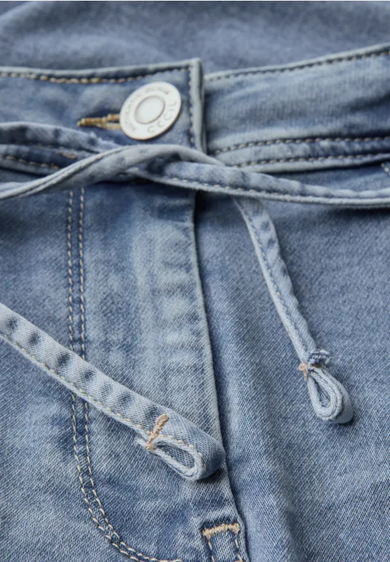 Lässige Denim Jogg Shorts mit Kordelzug