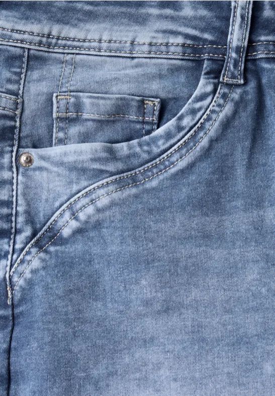 Slim Fit Denim Bermuda Shorts