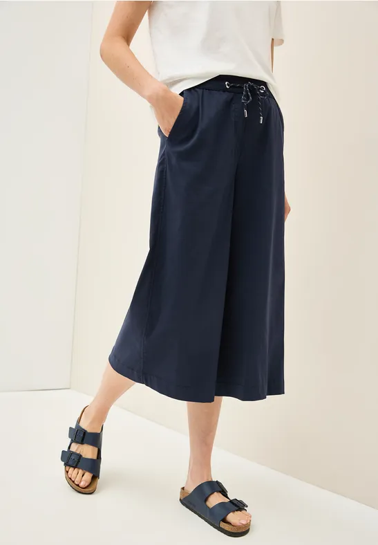 Weitbeinige Cropped Culottes