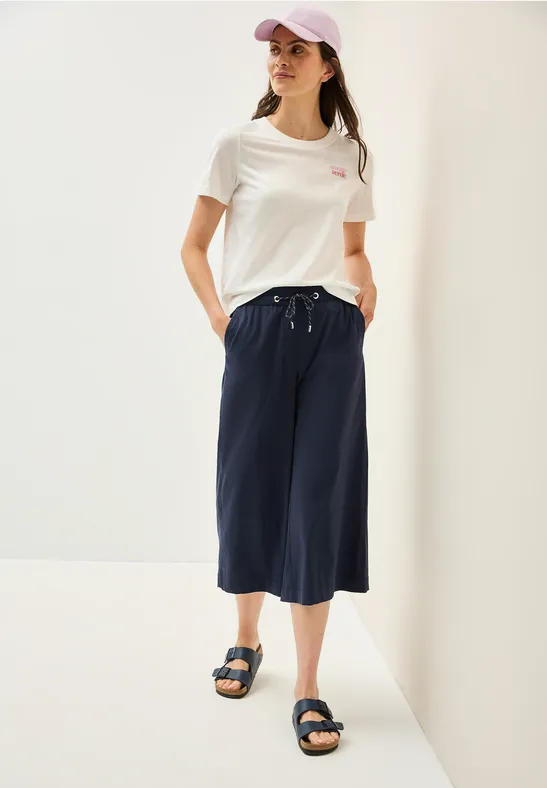 Weitbeinige Cropped Culottes
