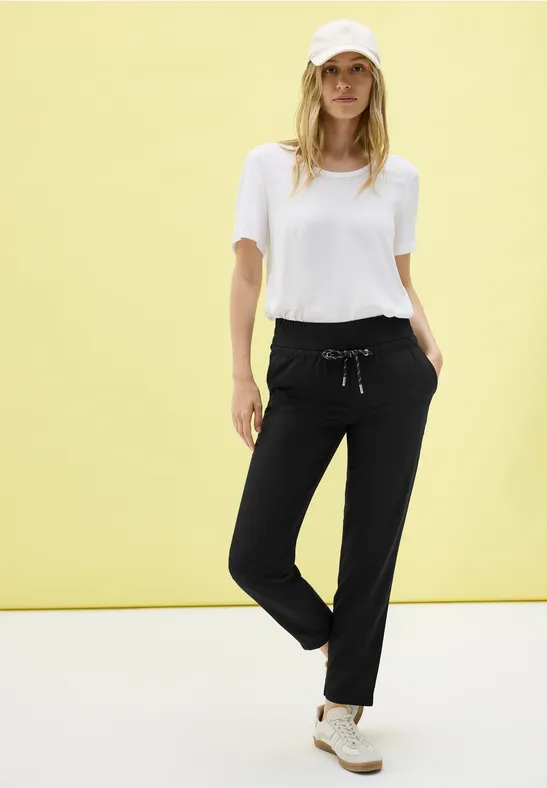 Damen Locker Geschnittene Freizeithose