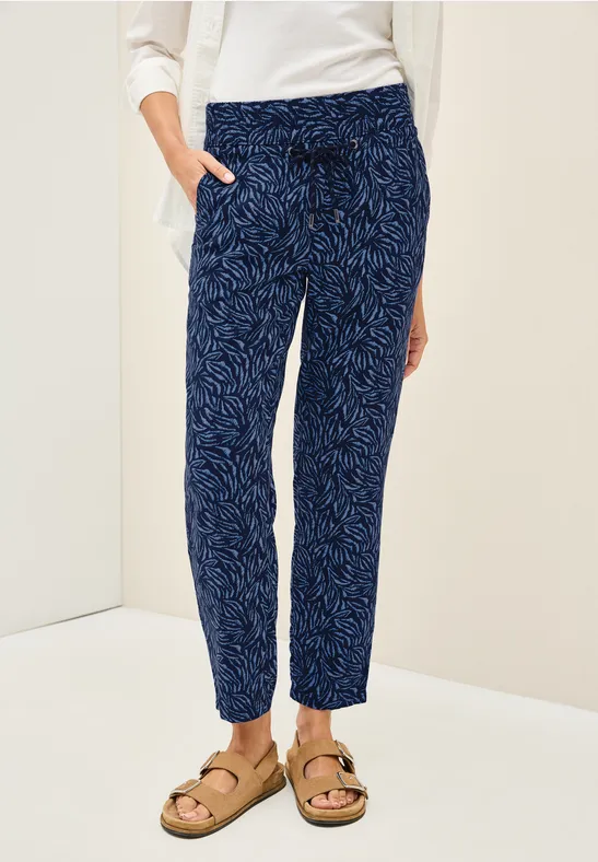 Gemusterte Hose mit lässiger Passform