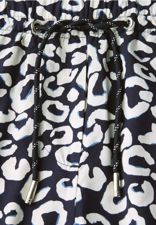 Gemusterte Hose mit lässiger Passform