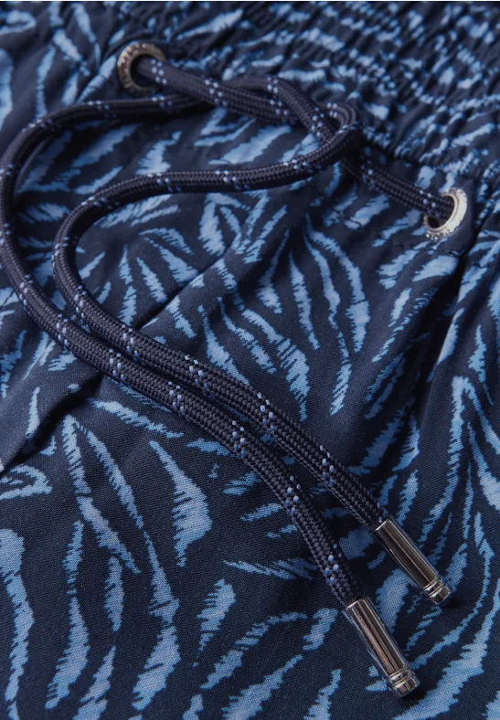 Gemusterte Hose mit lässiger Passform