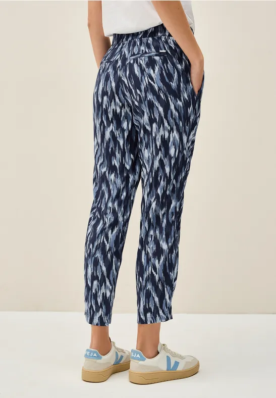 Lässige Cropped-Hose mit Kordelzug