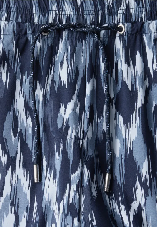 Lässige Cropped-Hose mit Kordelzug