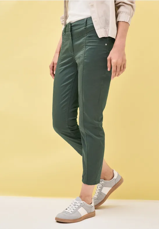 Gerade 7/8-Hose in Grün