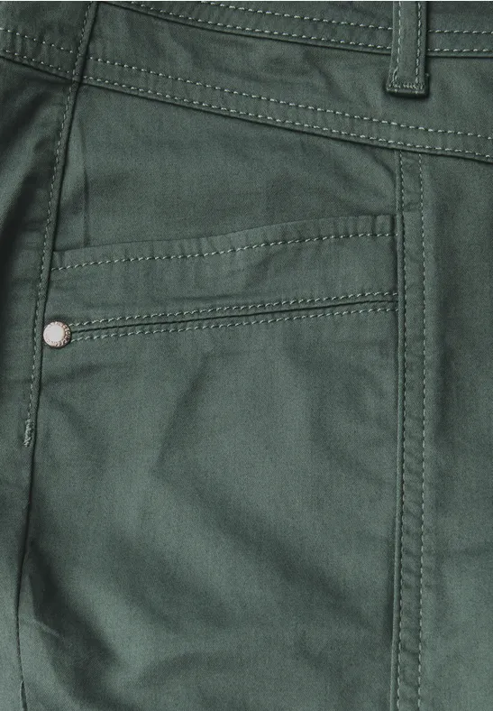 Gerade 7/8-Hose in Grün