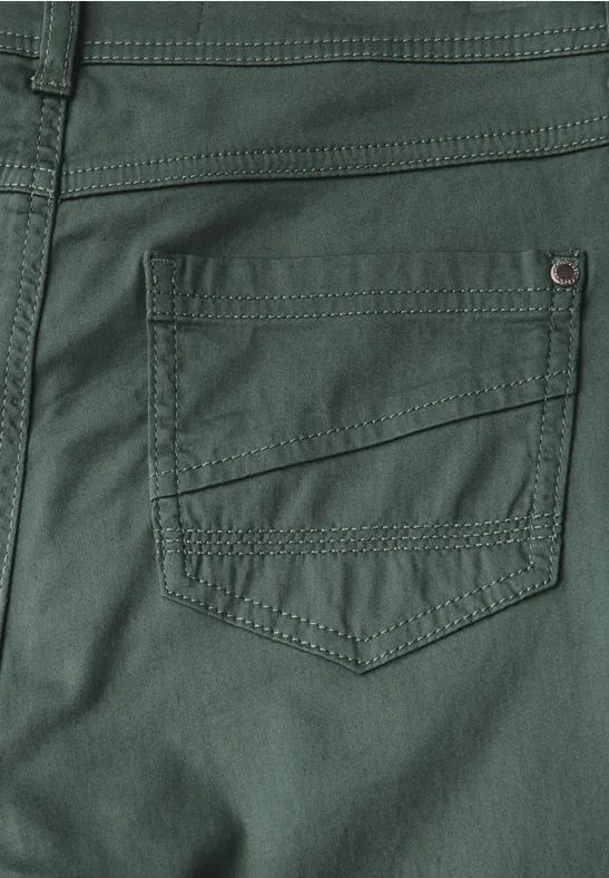 Gerade 7/8-Hose in Grün
