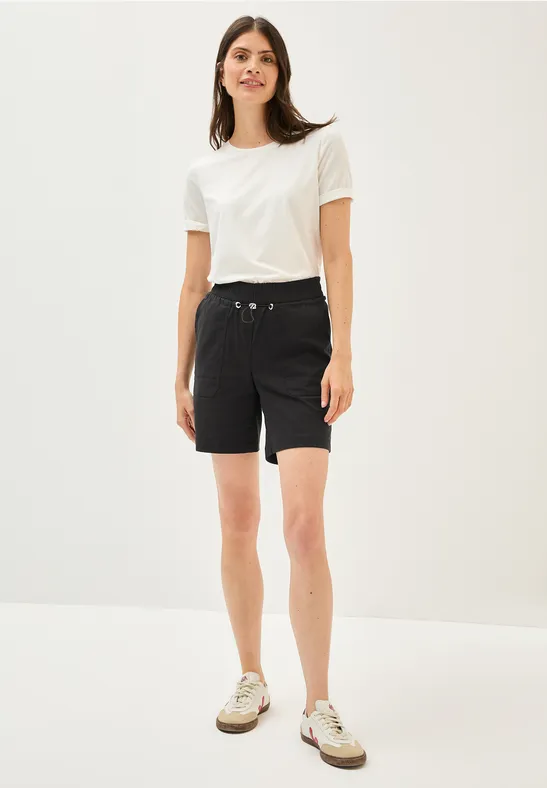 Loose-Fit-Bermudashorts aus Baumwollmischung