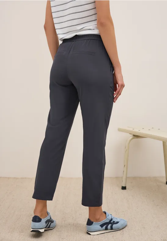 Lässige Cropped Hose mit Kordelzug
