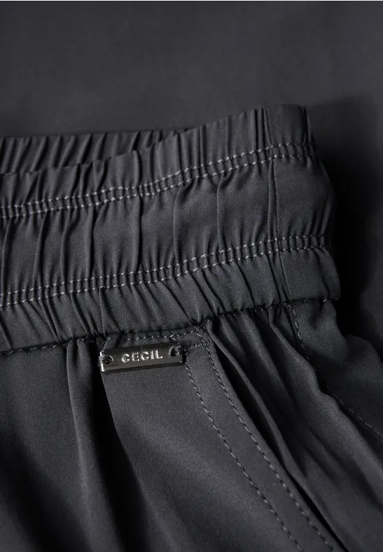 Lässige Cropped Hose mit Kordelzug