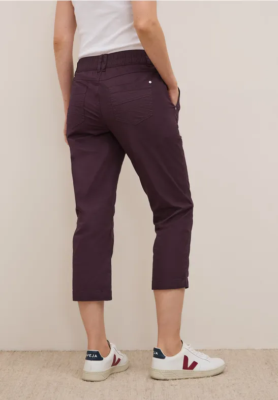 Lässige Cropped-Hose aus Stretch-Baumwolle
