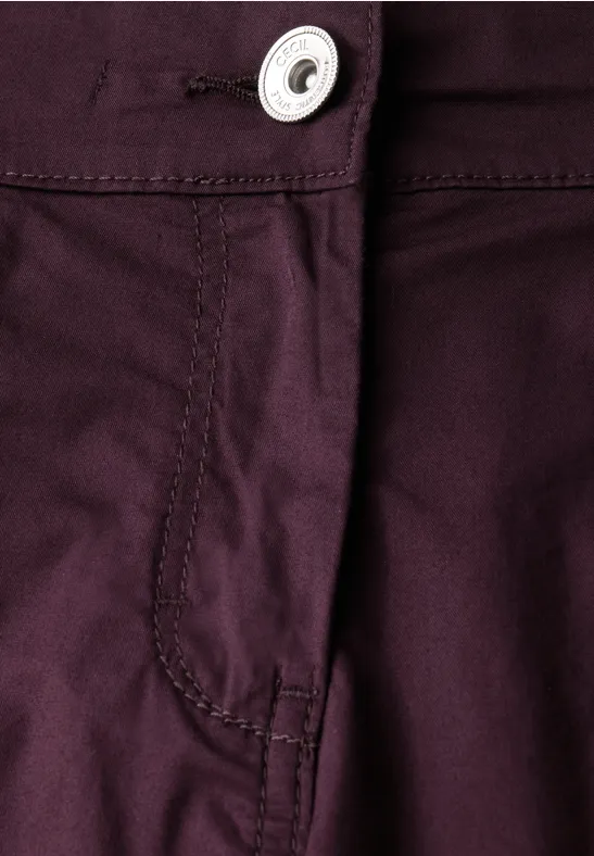 Lässige Cropped-Hose aus Stretch-Baumwolle