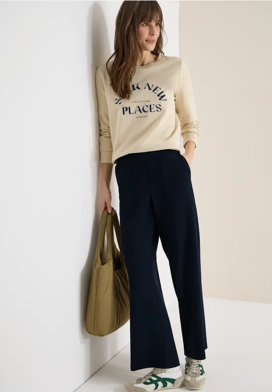 Damen Loungehose mit weitem Bein