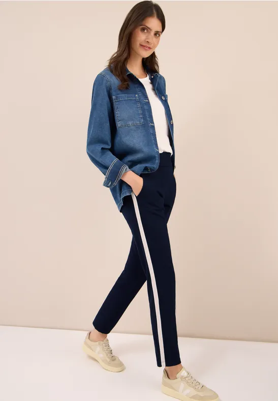 Damen Freizeithose mit Galonstreifen
