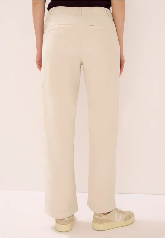Cordhose mit weitem Bein und hoher Taille
