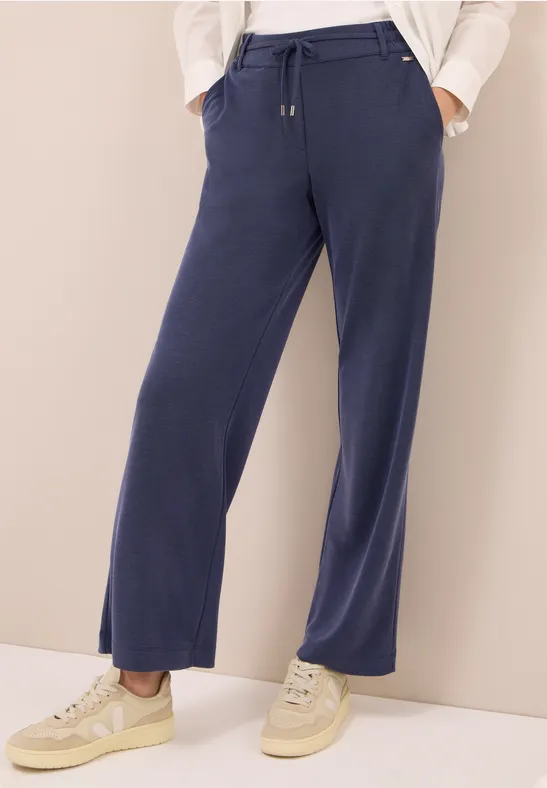 Weite Jersey-Freizeithose