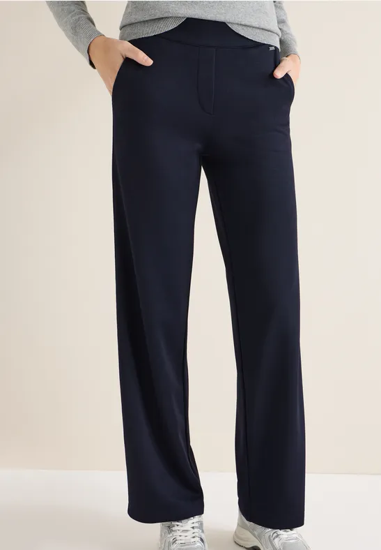 Weite Jersey-Freizeithose