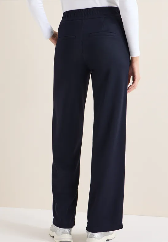 Weite Jersey-Freizeithose