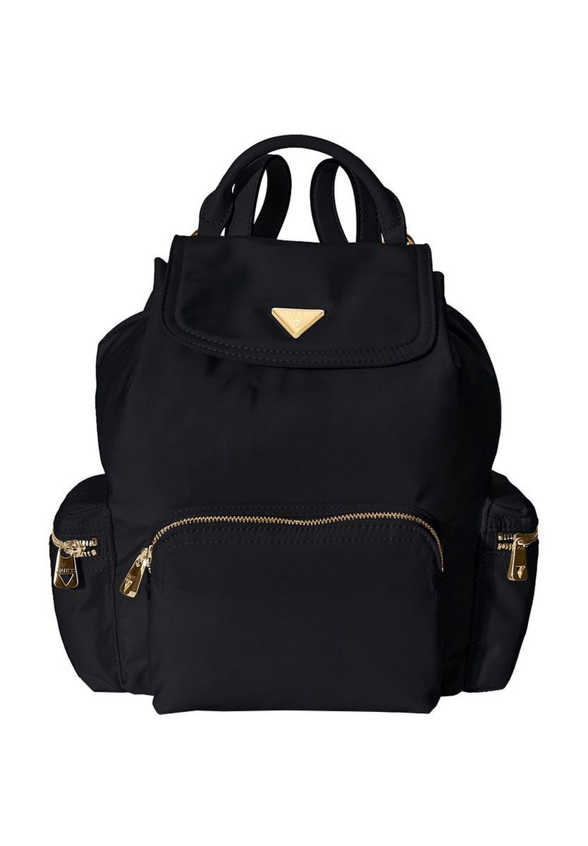 Nylon Emblem Rucksack mit Überschlag