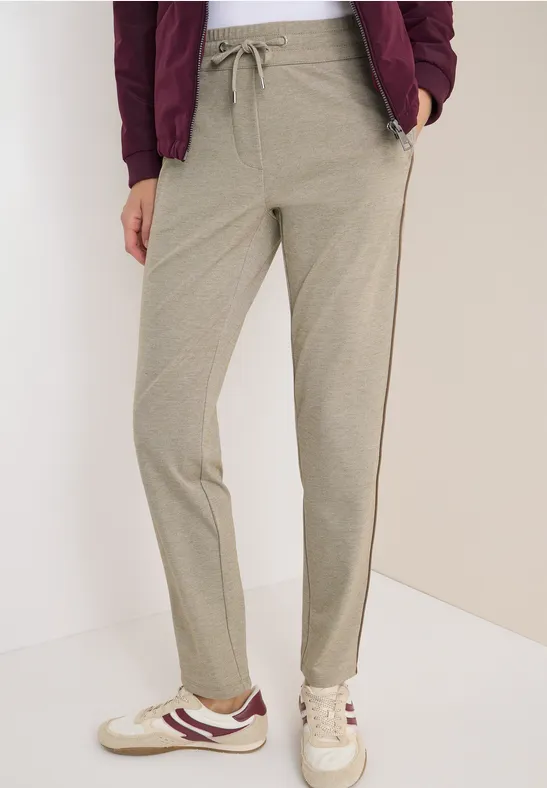 Damen Freizeithose mit Kordelzug und Streifen