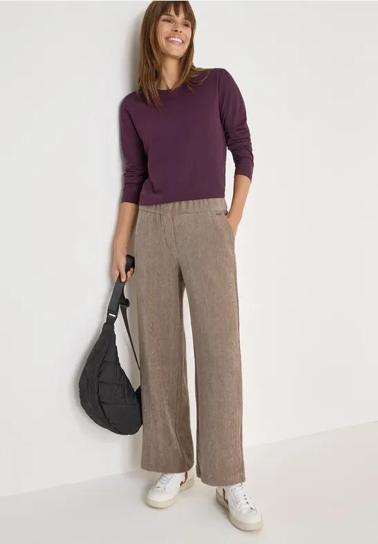 Weite Chenille-Loungewear-Hose