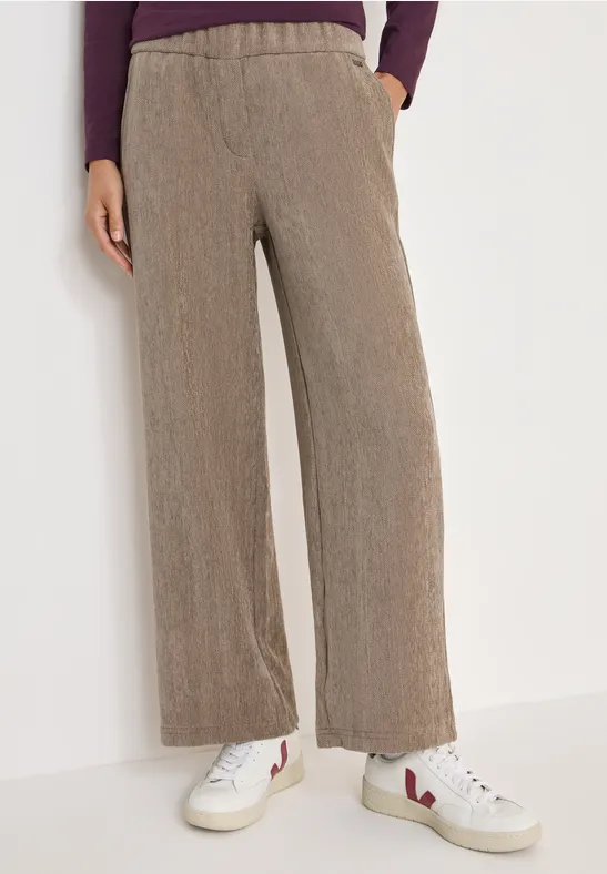Weite Chenille-Loungewear-Hose
