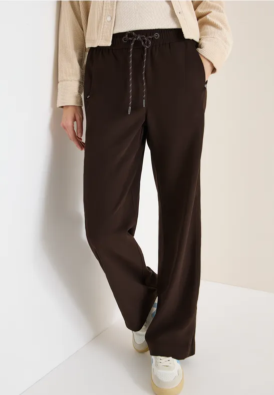 Damen Twill Hose mit weitem Bein