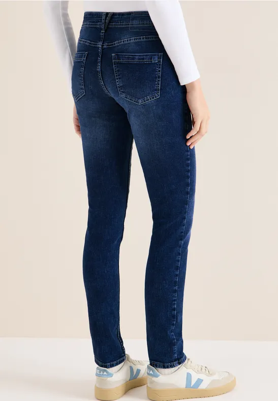 Slim Fit Jeans Denim mit Strass