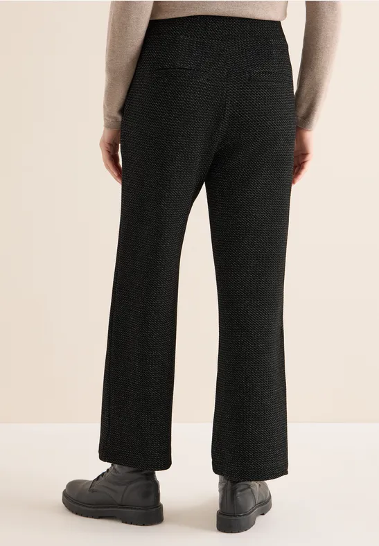 Glitzernde Wide Leg Cropped Hose