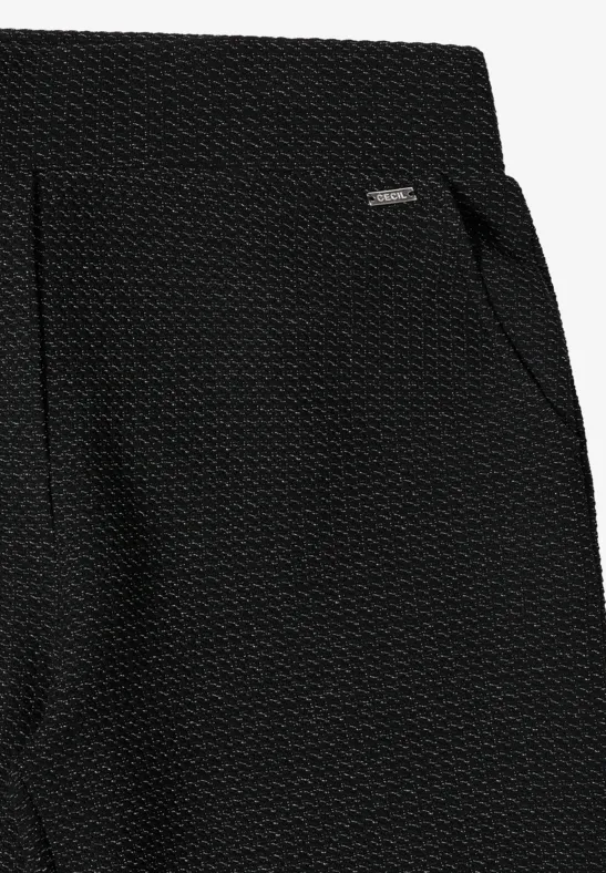Glitzernde Wide Leg Cropped Hose