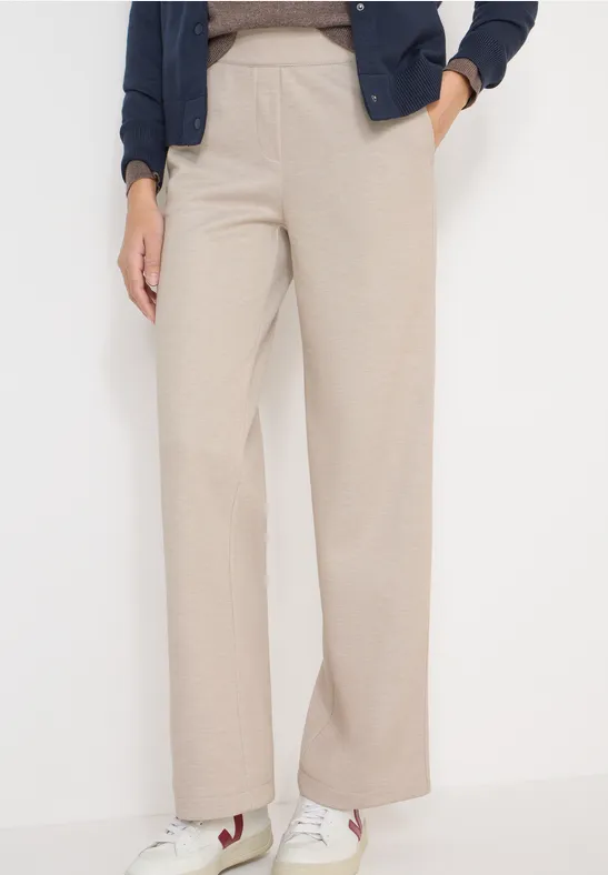 Weite Strickhose mit Taschen