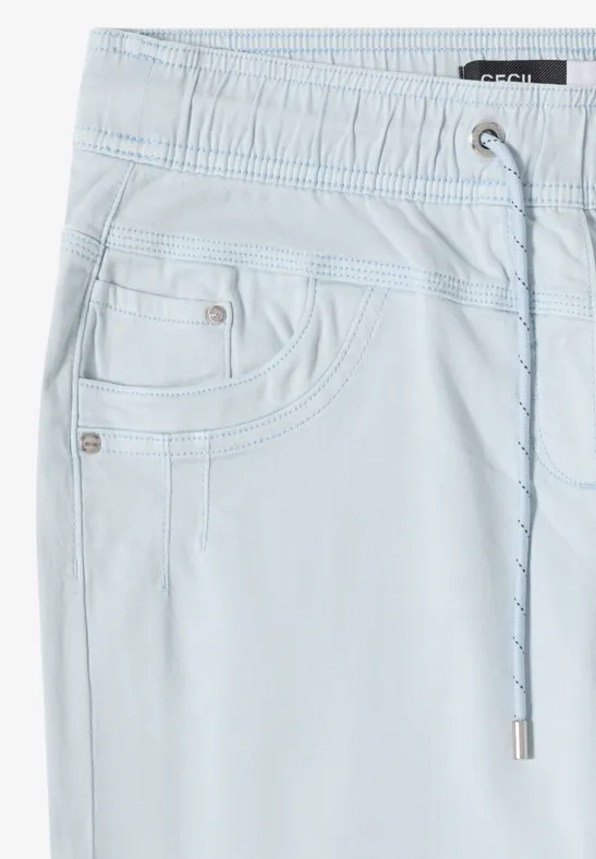 Damen-Hose im gewaschenen Denim-Look