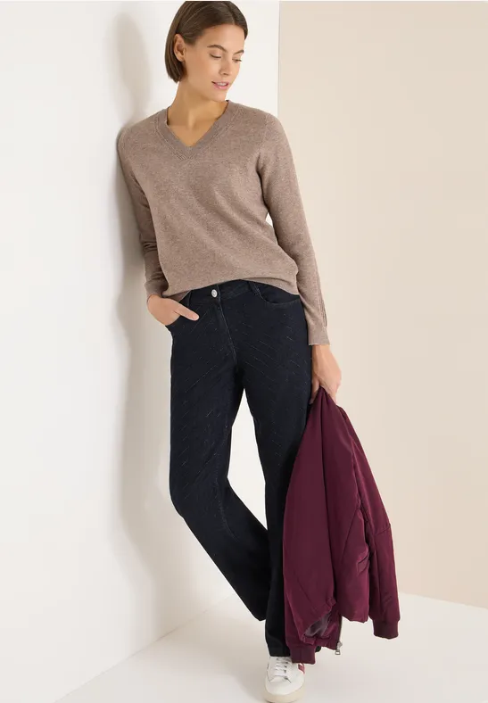 Jeans mit geradem Bein in dunkler Waschung