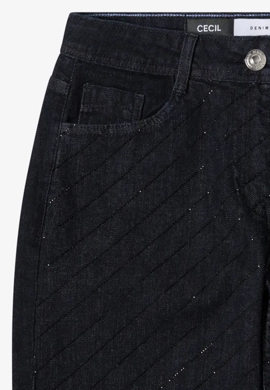 Jeans mit geradem Bein in dunkler Waschung