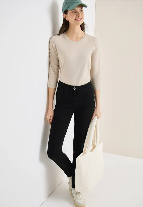 Klassische High-Waist Slim-Jeans