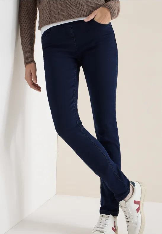 Bequeme Stretch Denim Schlupfjeans