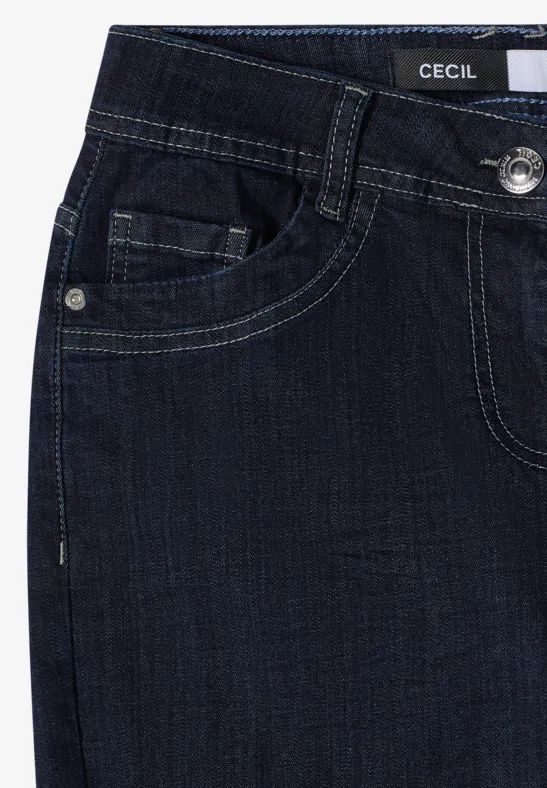 Mid-Waist Slim Leg Casual Jeans