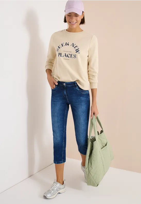 Lässige 3/4 Jeans aus Denim