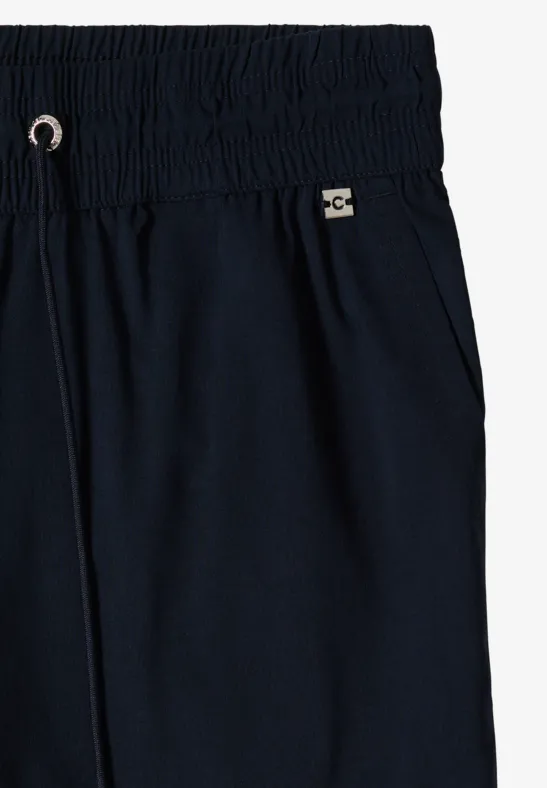 Cecil Damen Mid Waist Slim Leg Hose im Casual Fit in Blau, Gr: XXL