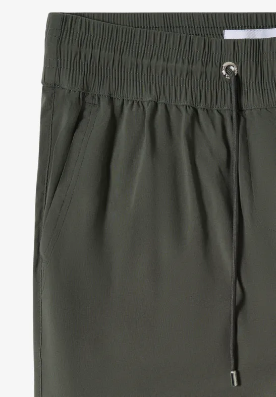 Cecil Damen Mid Waist Slim Leg Hose im Casual Fit in Grün, Gr: XXL