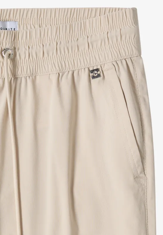 Cecil Damen Mid Waist Slim Leg Hose im Casual Fit in Beige, Gr: XXL